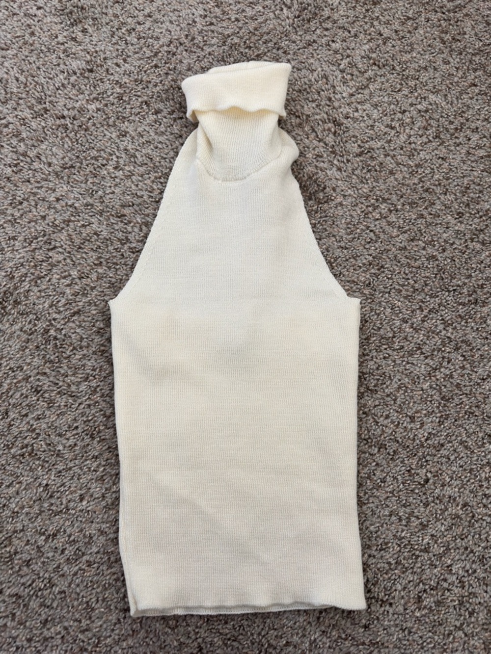 Zara Cream Turtleneck Knit Top